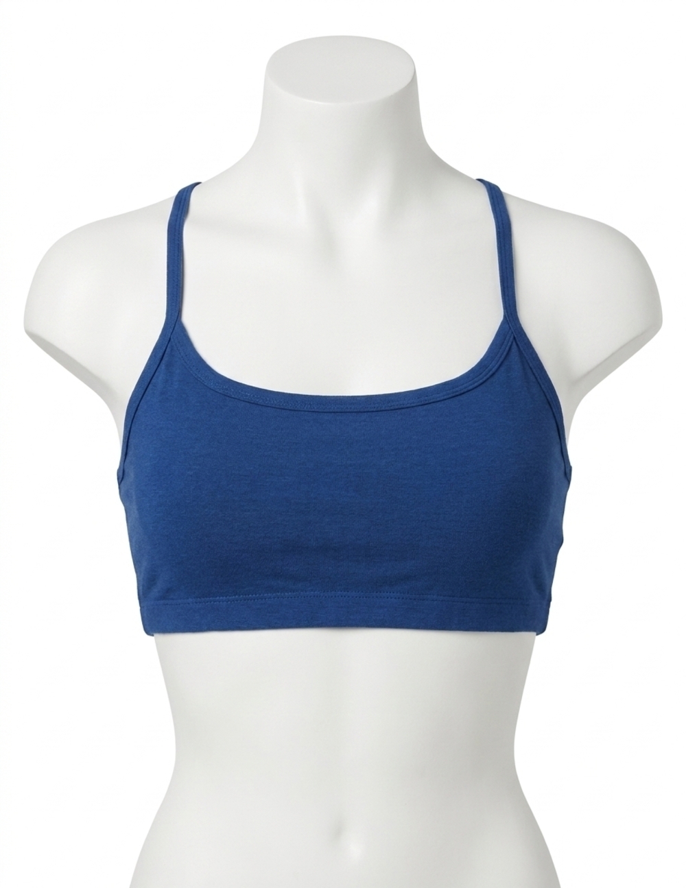 NEW BEYOND YOGA spacedye slim racerback bra in marine blue heather